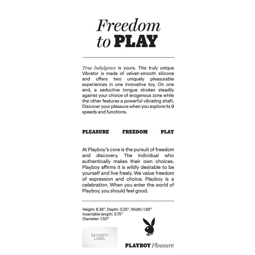 Playboy True Indulgence Rechargeable Dual Ended Silicone Flicking Vibrator Deep Teal - Fantasies Boutique