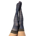 Kixies Debbie Plaid Thigh-High Navy Size B - Fantasies Boutique