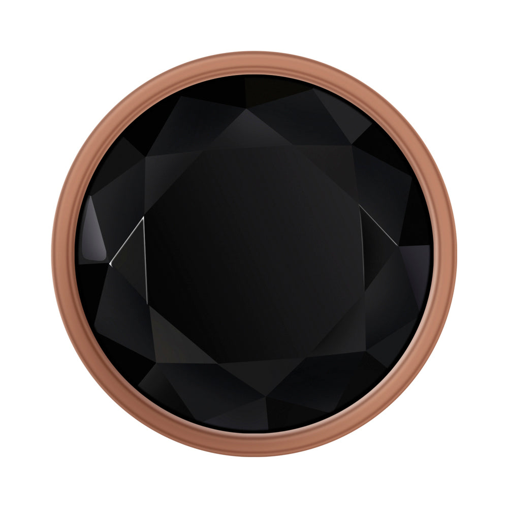 Gender X Gold Digger Rose Gold Beaded Anal Plug With Black Gemstone Base Large - Fantasies Boutique