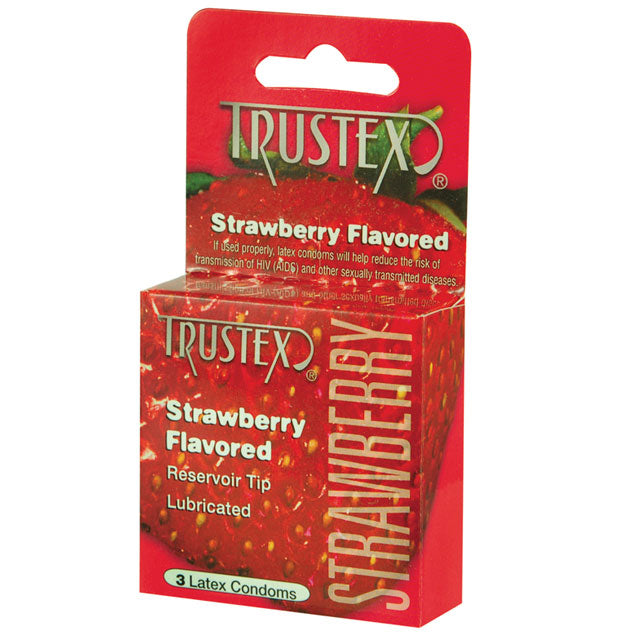 Trustex Flavored Condoms (Strawberry/3 Pack) - Fantasies Boutique