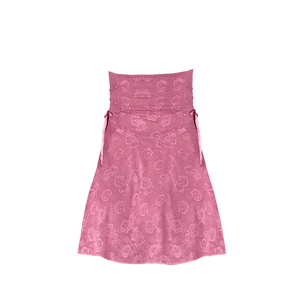 Magic Silk Wisteria Mist Halter Babydoll & G-Set Pink Queen Size