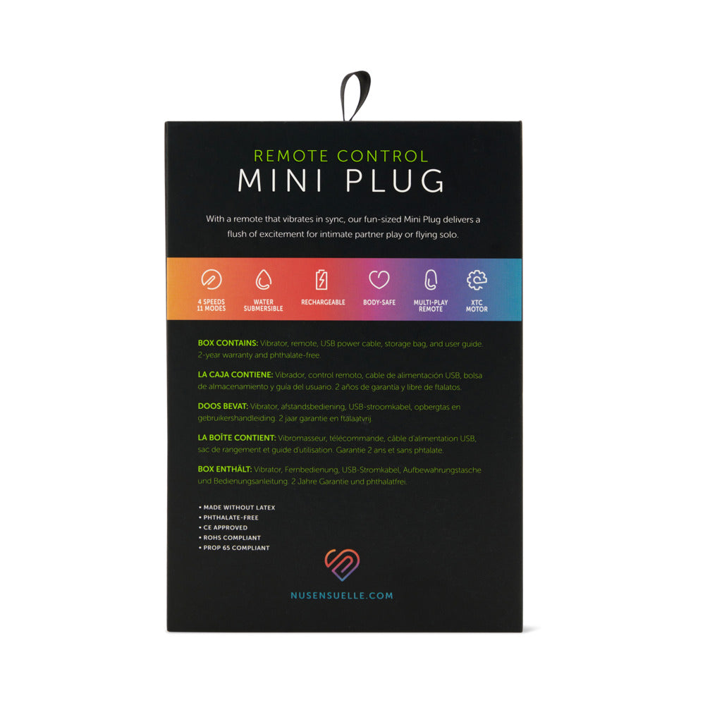 Nu Sensuelle Remote Control Mini Plug Black - Fantasies Boutique