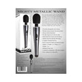 Evolved Mighty Metallic Wand Rechargeable Silicone Wand Vibrator Chrome/Black