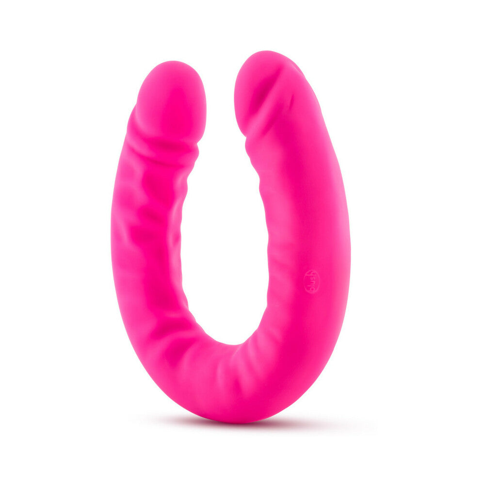 Blush Ruse Realistic 18 in. Silicone Slim Double Dong Dual Ended Dildo Hot Pink - Fantasies Boutique