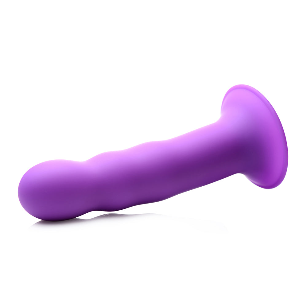 Squeeze-It Squeezable Wavy Dildo Purple
