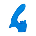 Gender X Flick It Rechargeable Flicking Dual Stimulation Silicone Finger Vibrator Blue - Fantasies Boutique