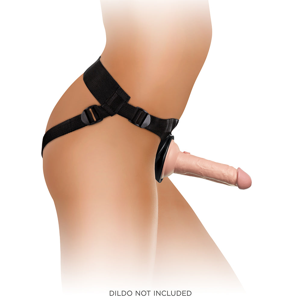 King Cock Elite Beginner's Body Dock Strap-On Harness Black - Fantasies Boutique
