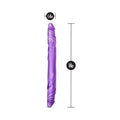 B Yours 14 in. Double Dildo Purple - Fantasies Boutique