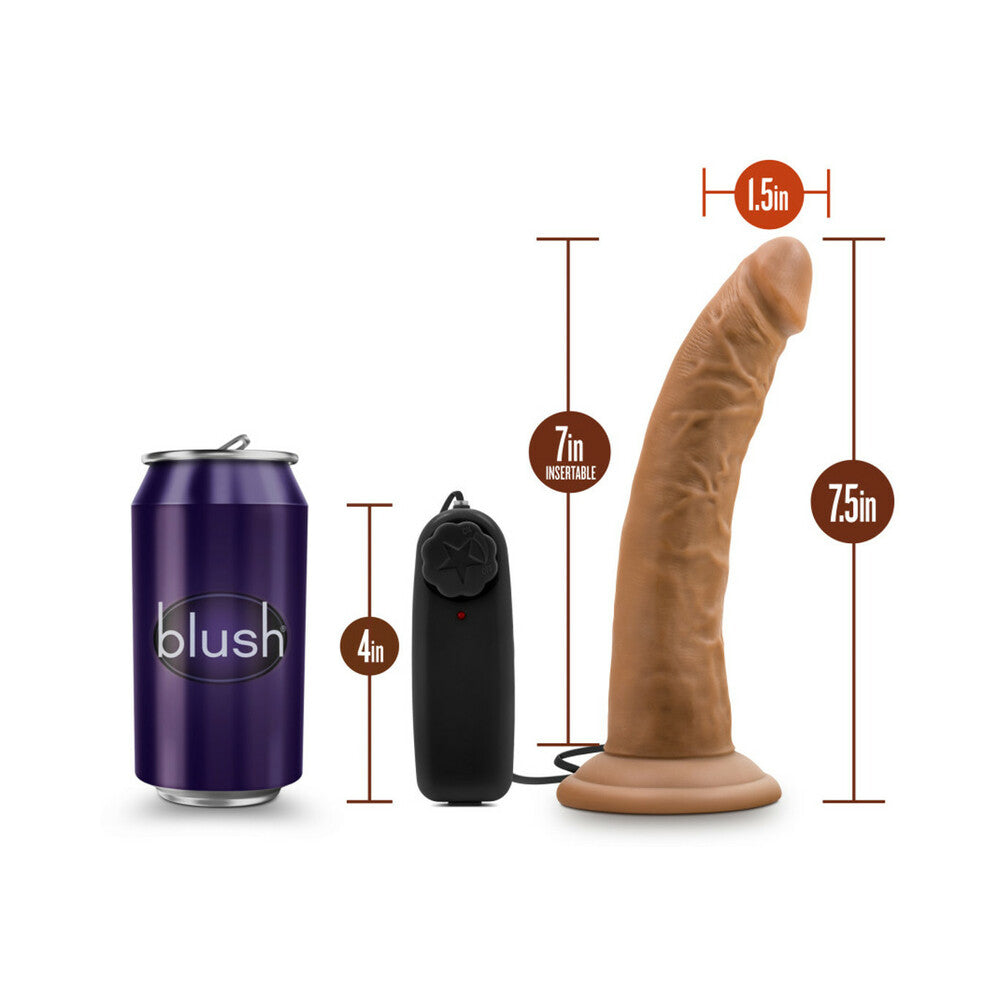 Dr. Skin Dr. Dave Realistic 7 in. Vibrating Dildo Tan - Fantasies Boutique