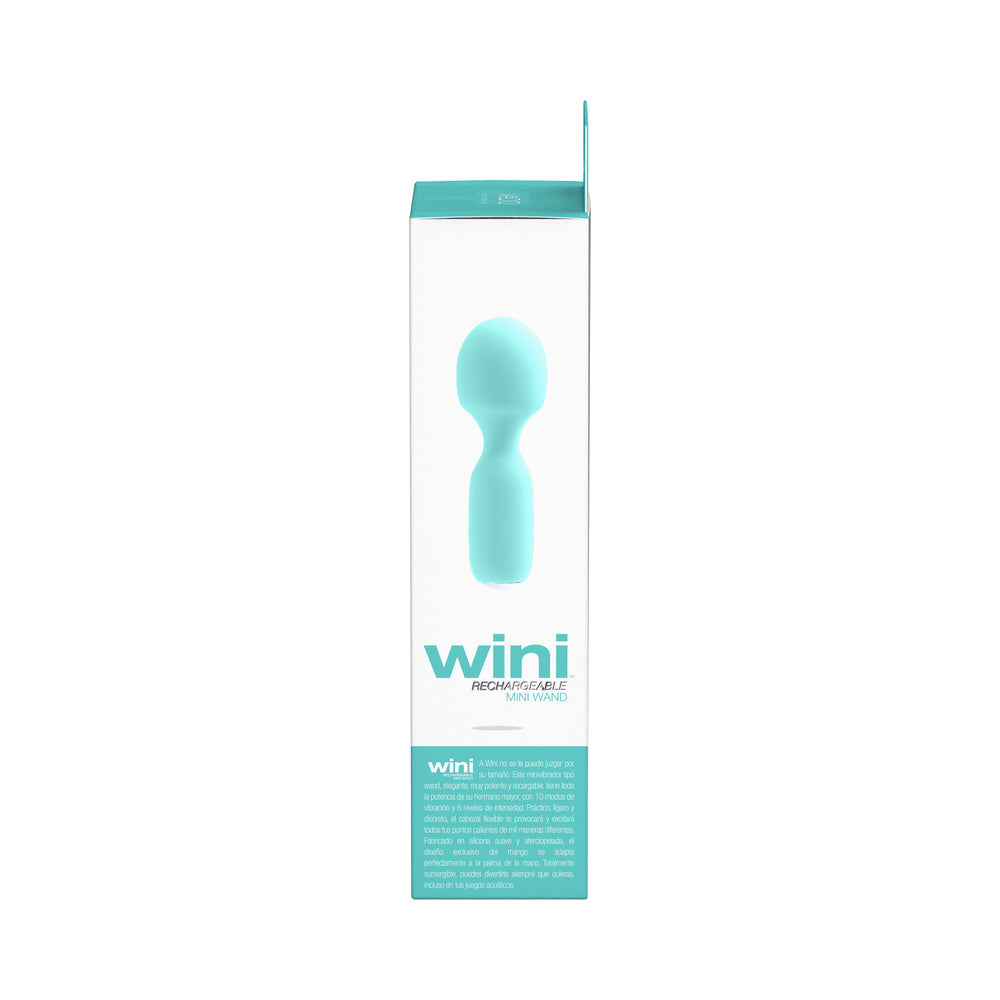 Vedo Wini Rechargeable Mini Wand Tease Me Turquoise - Fantasies Boutique