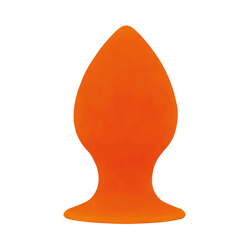 Curve Toys Rooster Daddy-O Large Silicone Anal Plug with Suction Cup Orange