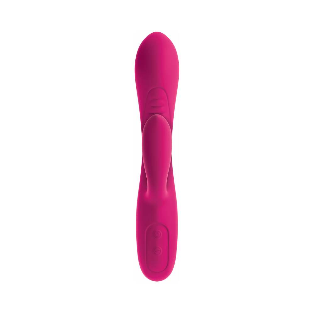 Pipedream Ultimate Rabbits No. 2 Rechargeable Silicone Dual Stimulation Vibrator Fuchsia - Fantasies Boutique