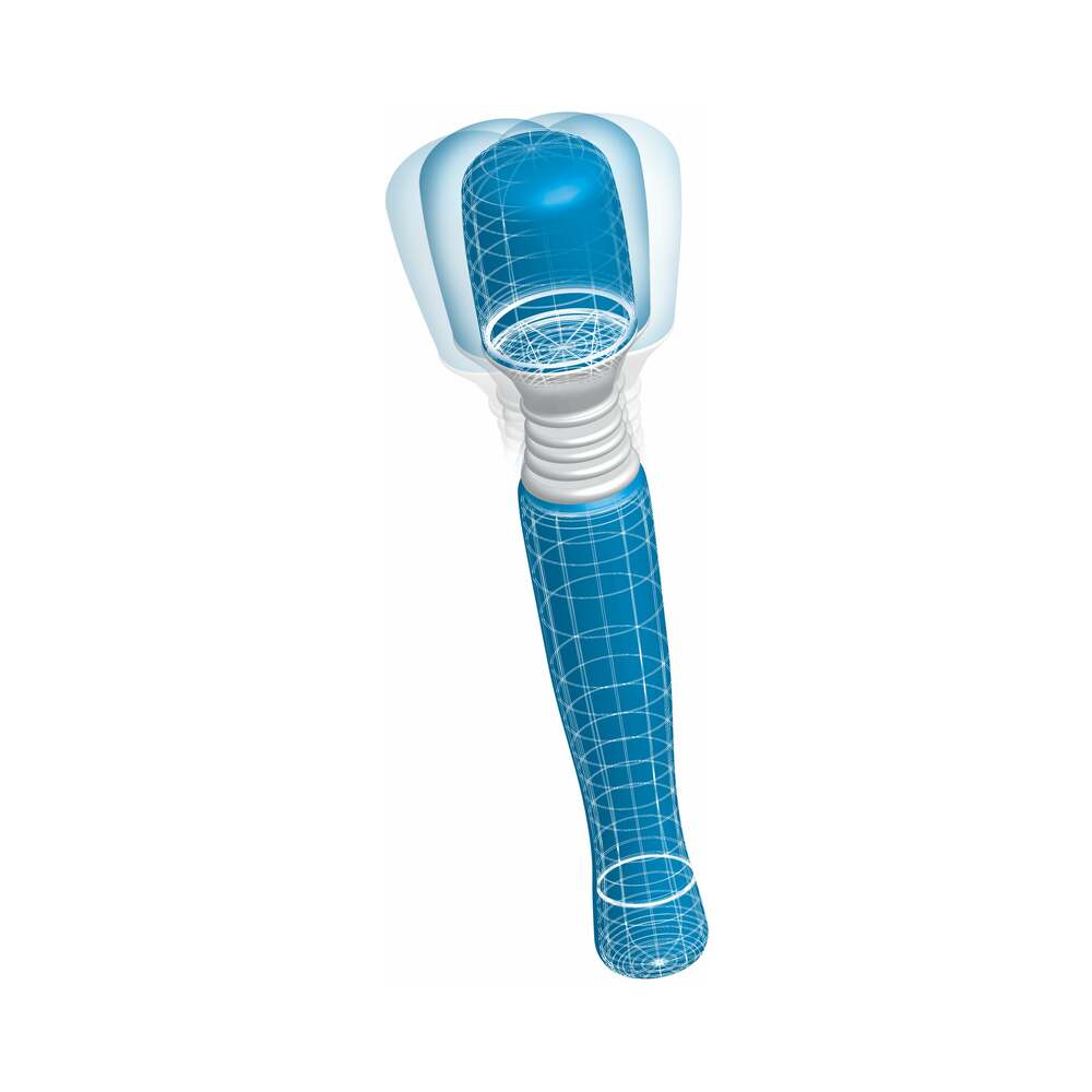 Mini Wanachi Waterproof Massager Flexible Silicone Wand Vibrator Blue - Fantasies Boutique