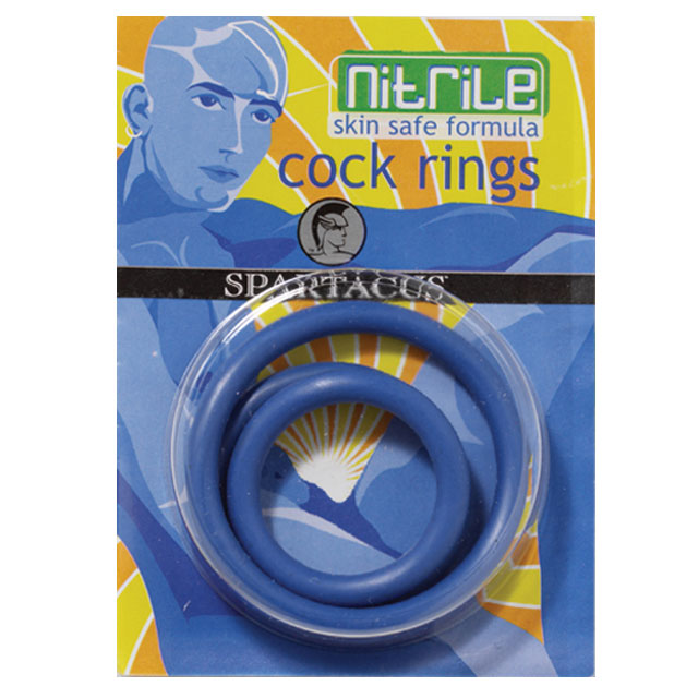 Nitrile Cock Ring Set (Blue/3) - Fantasies Boutique