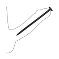 Ouch! Urethral Sounding Textured Silicone Screw Plug Set Black 9 mm / 13 mm / 16.5 mm