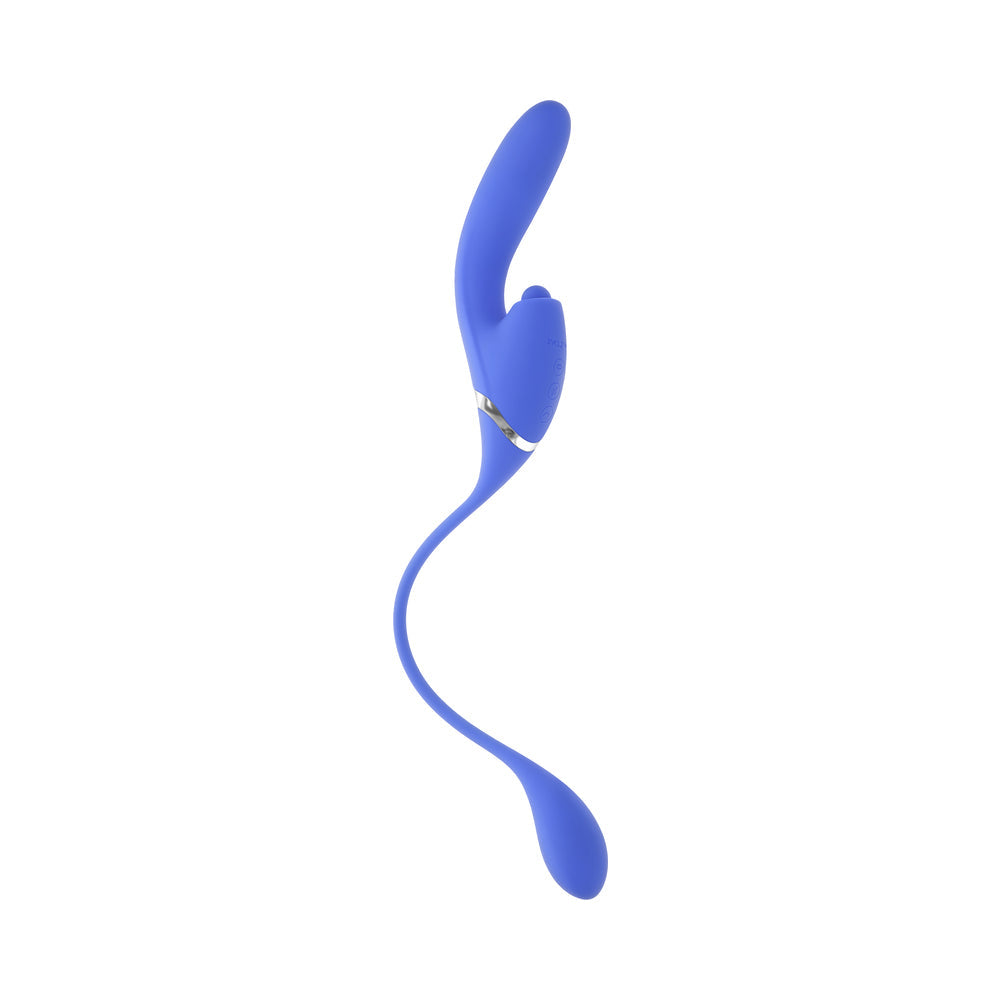Evolved All In Rechargeable Dual Vibrating Tapping Vibe Silicone Blue