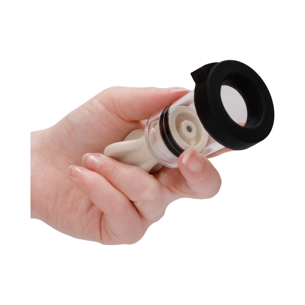 Shots ElectroShock Remote-Controlled E-Stimulation Nipple Suckers White - Fantasies Boutique