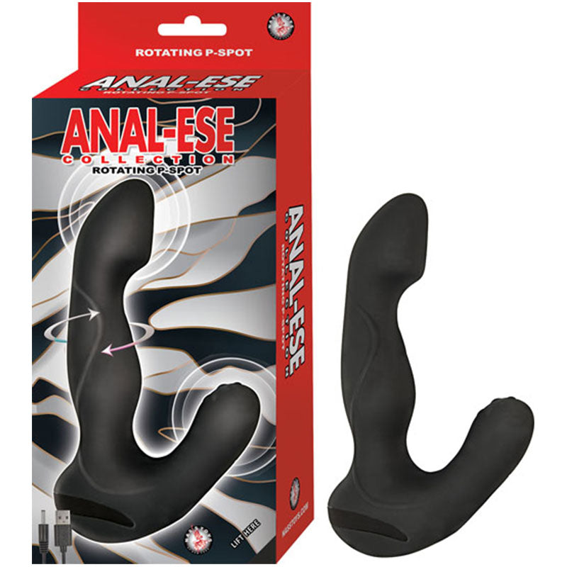 Anal Ese Collection Rotating P Spot Vibe Black - Fantasies Boutique