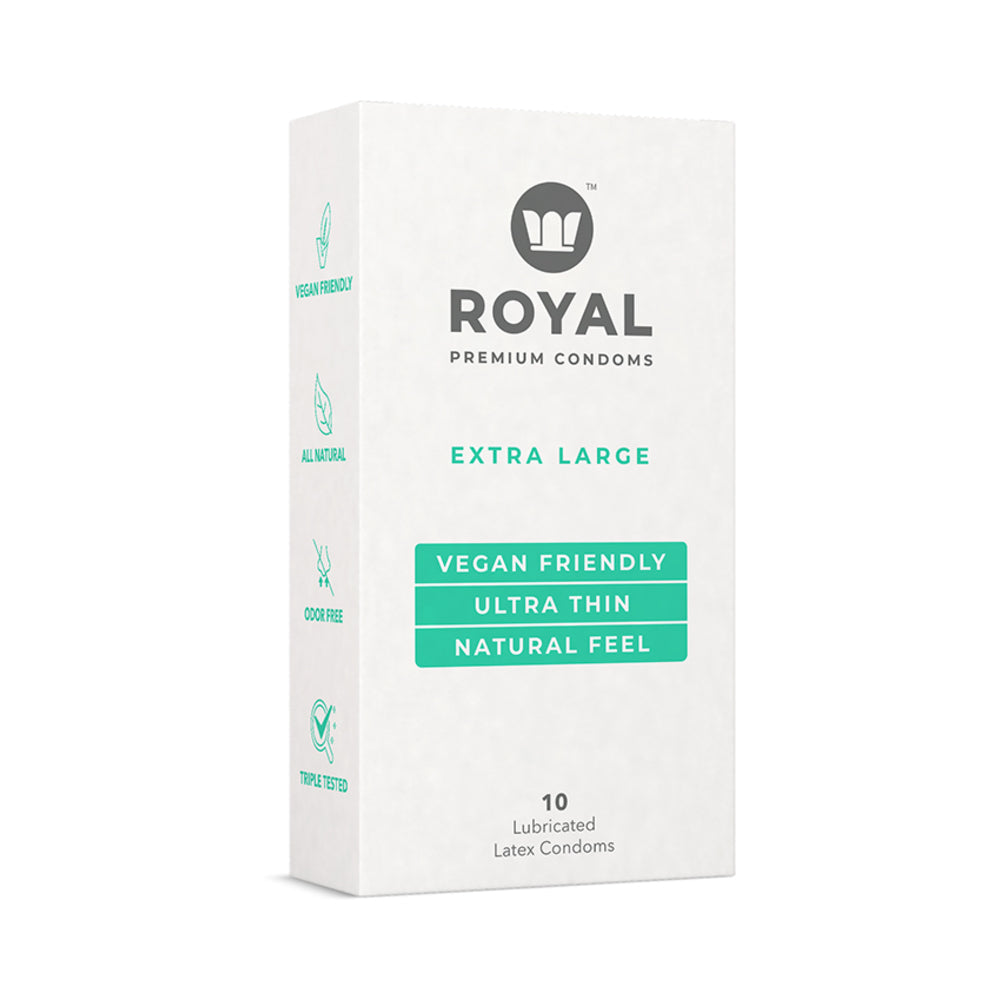Royal Condom Extra Large Vegan Condoms 10-Pack
