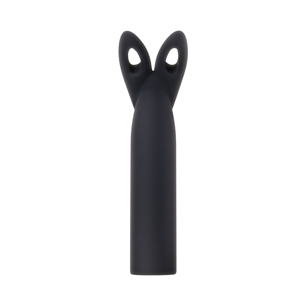 Evolved Four Play Rechargeable Silicone Bullet Vibrator and 3-Piece Sleeve Set Black - Fantasies Boutique