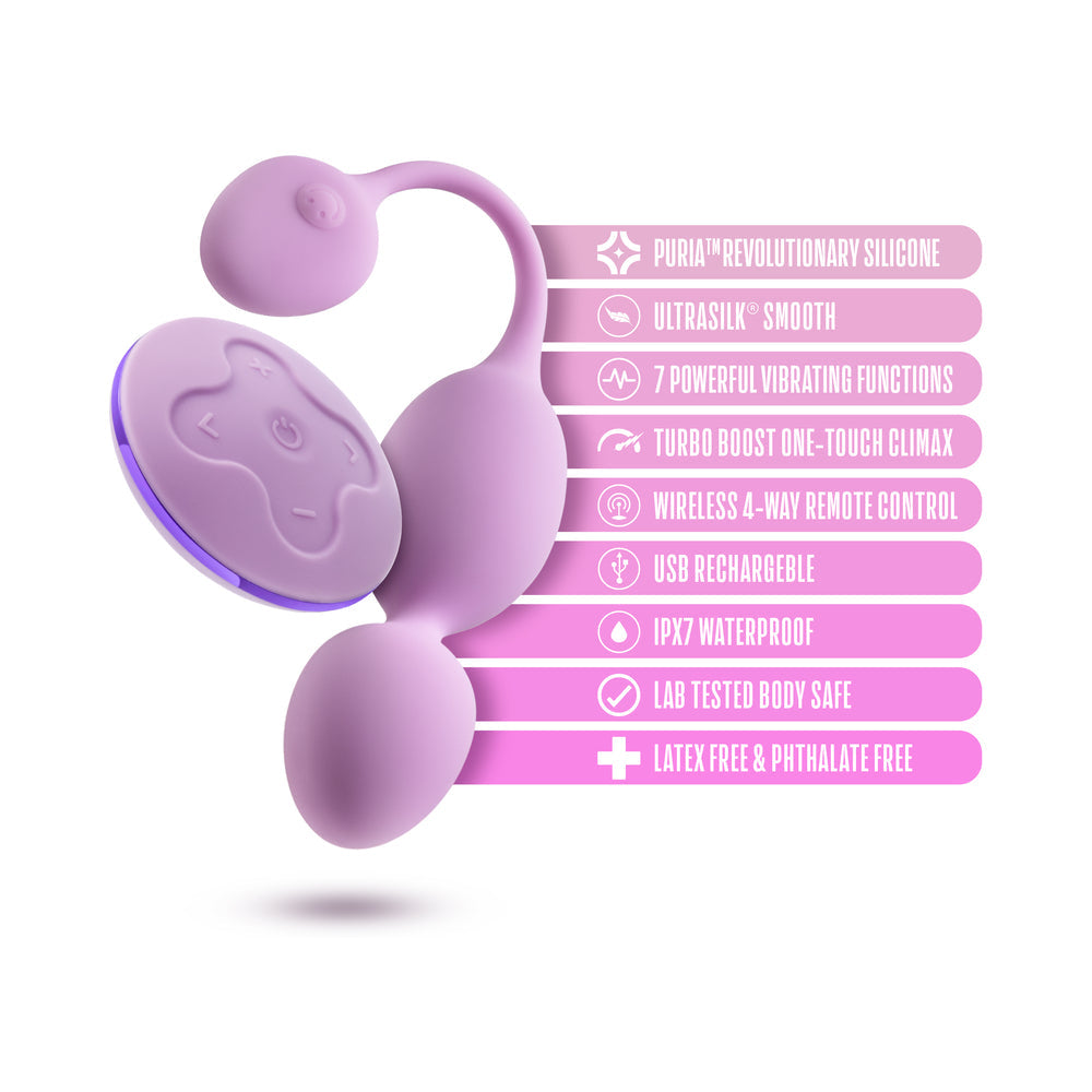 Wellness Raine Vibrating Kegel Ball Lilac - Fantasies Boutique