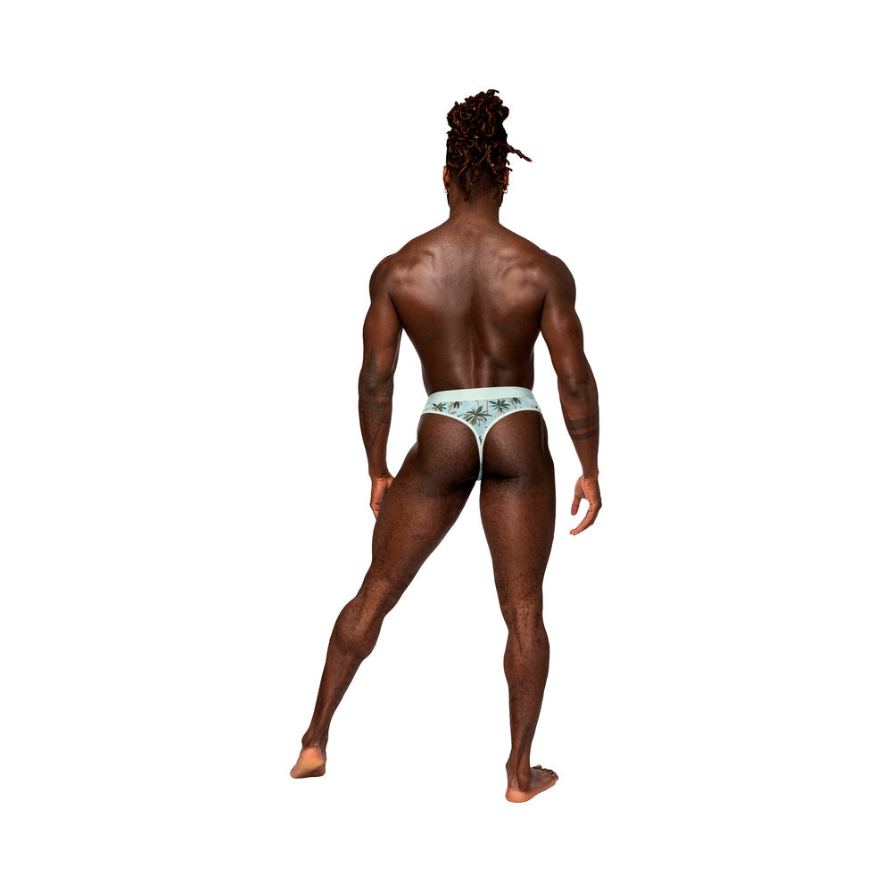 Male Power Sheer Prints Sheer Thong Flamingo L/XL