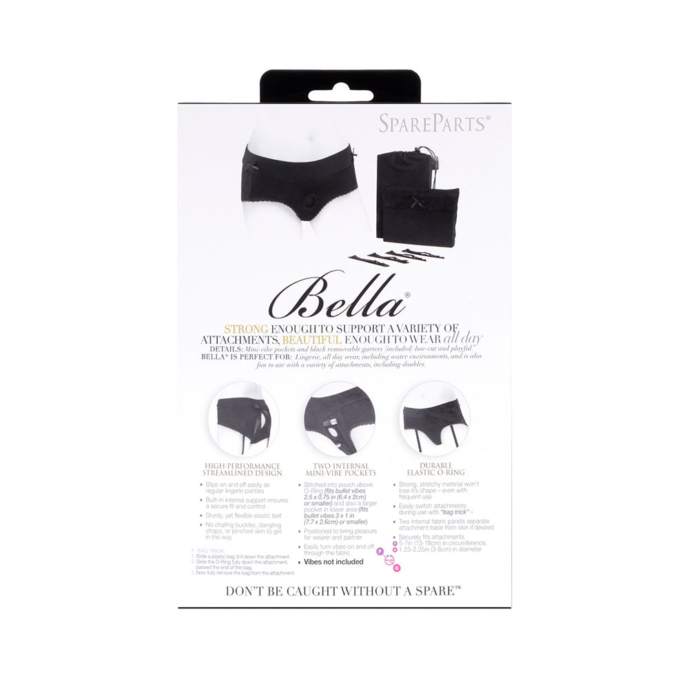 SpareParts Bella Cleavage Booty Short Harness Black Size S