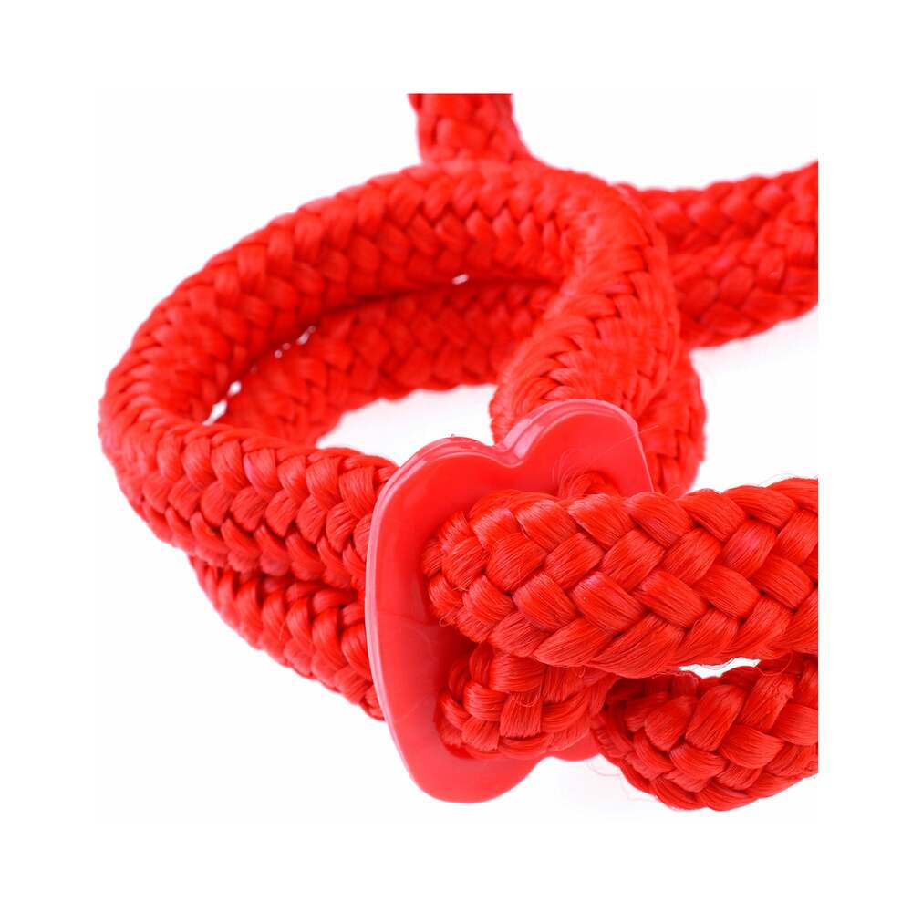 Fetish Fantasy Series Silk Rope Love Cuffs Red - Fantasies Boutique