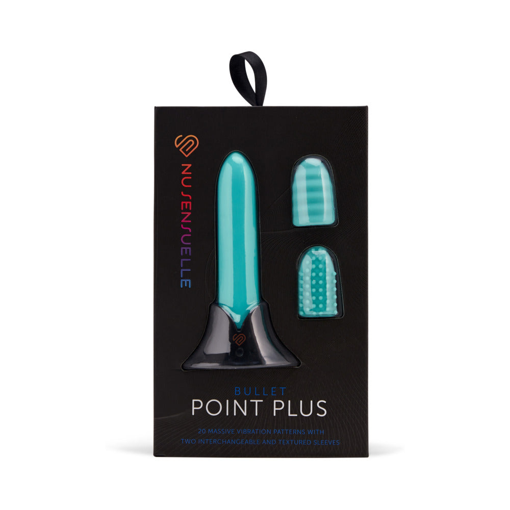 Nu Sensuelle Point Plus Bullet with Sleeves Tiffany Blue - Fantasies Boutique