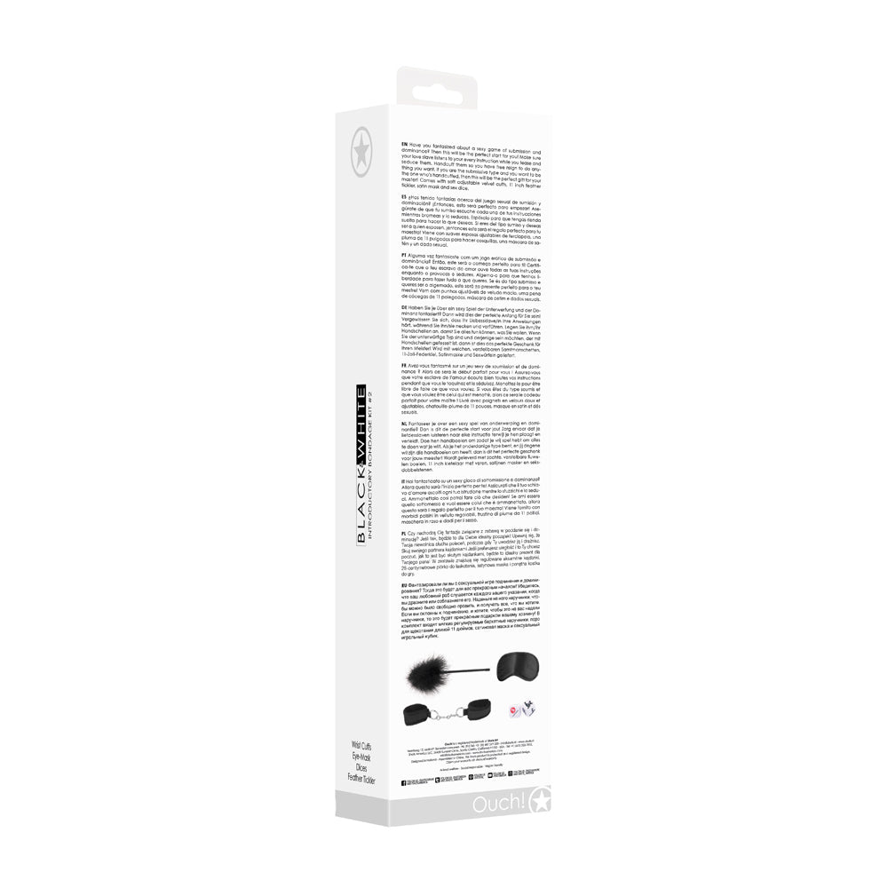 Ouch! Black & White Introductory Bondage Kit #2 Black