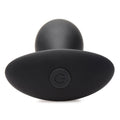 Curve Toys Rooster Rumbler Vibrating Silicone Anal Plug Large Black - Fantasies Boutique