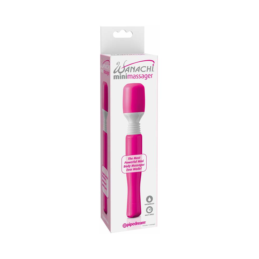 Pipedream Mini Wanachi Waterproof Massager Flexible Silicone Wand Vibrator Pink - Fantasies Boutique