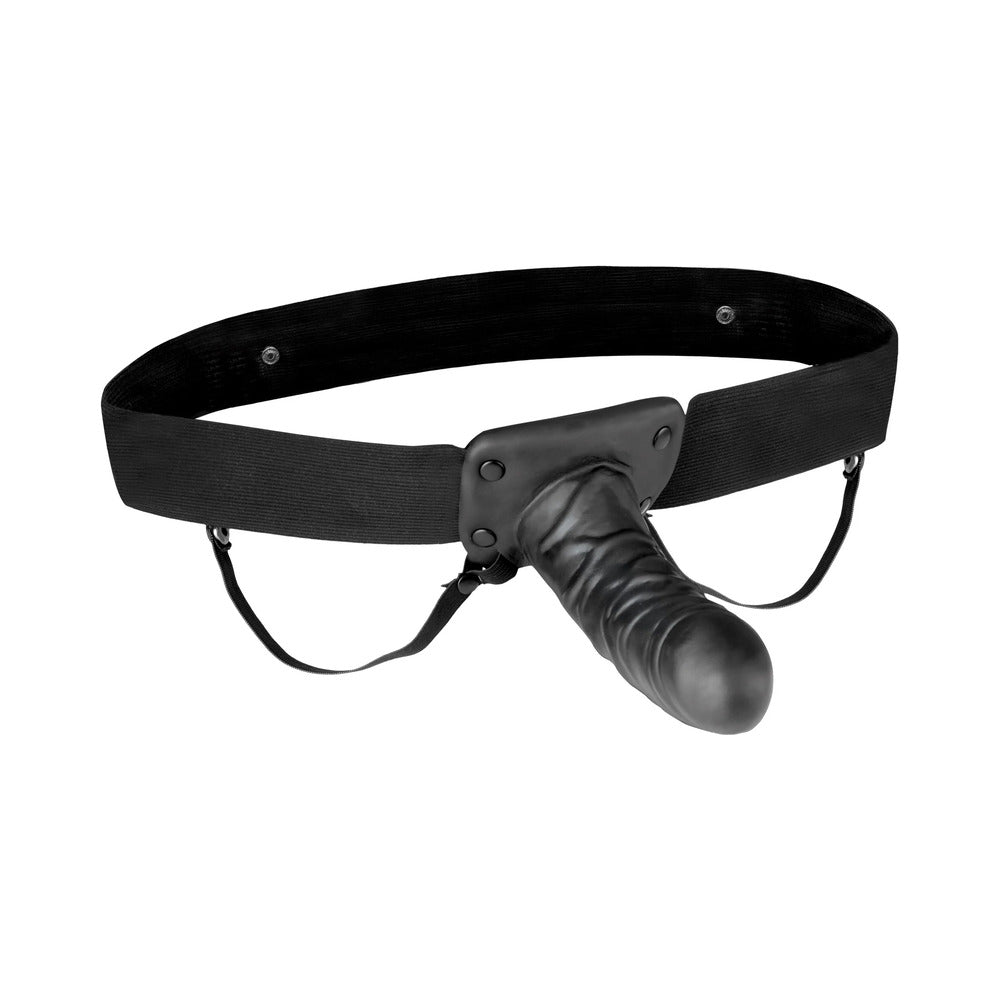 Lux Fetish Unisex Vibrating Hollow Strap-on Dildo Remote-Controlled - Fantasies Boutique