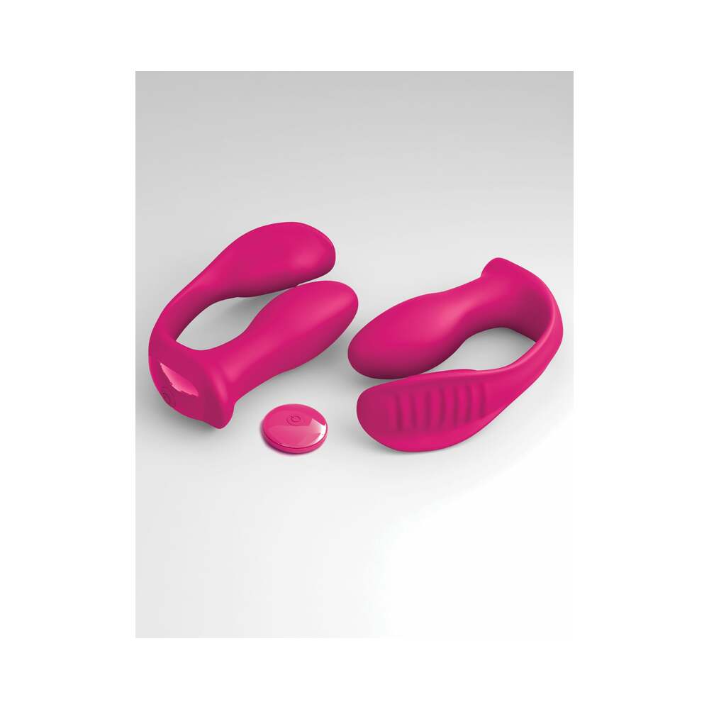 3Some Double Ecstasy Dual Stimulation Silicone Vibrator Red - Fantasies Boutique