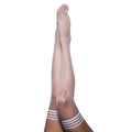 Kixies Brooke Leanne Polka Dot Thigh-High White Size B - Fantasies Boutique