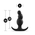 Anal Adventures Platinum Silicone Stacked Plug Black - Fantasies Boutique