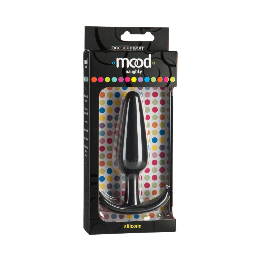 Mood - Naughty - Large Black Silicone Butt Plug - Fantasies Boutique
