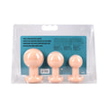 The Classic Round Butt Plug Cream 3-Piece Set