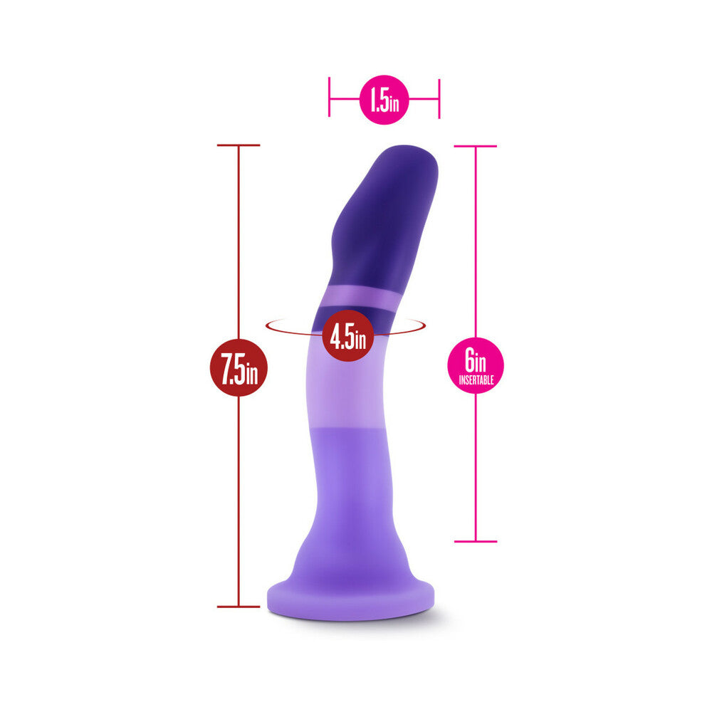 Avant D2 Purple Rain 7.5 in. Silicone Dildo - Fantasies Boutique