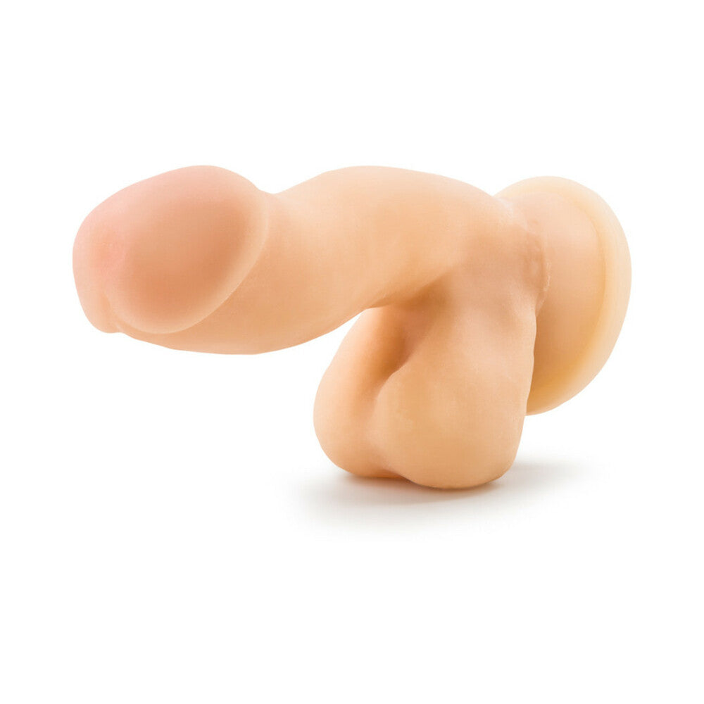 Au Naturel 6.5 in. Posable Dual Density Dildo with Balls Beige - Fantasies Boutique