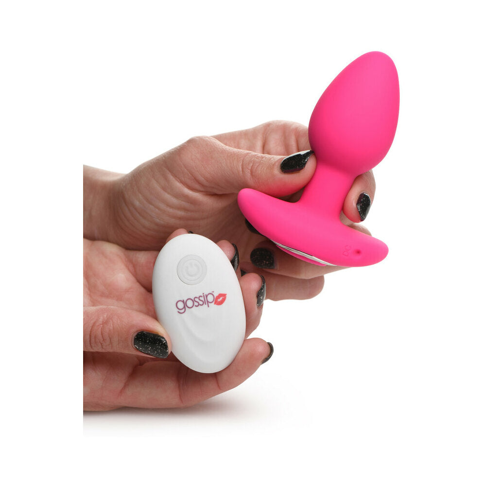 Curve Toys Gossip Pop Rocker Rechargeable Remote-Controlled Silicone Vibrating Anal Plug Magenta - Fantasies Boutique