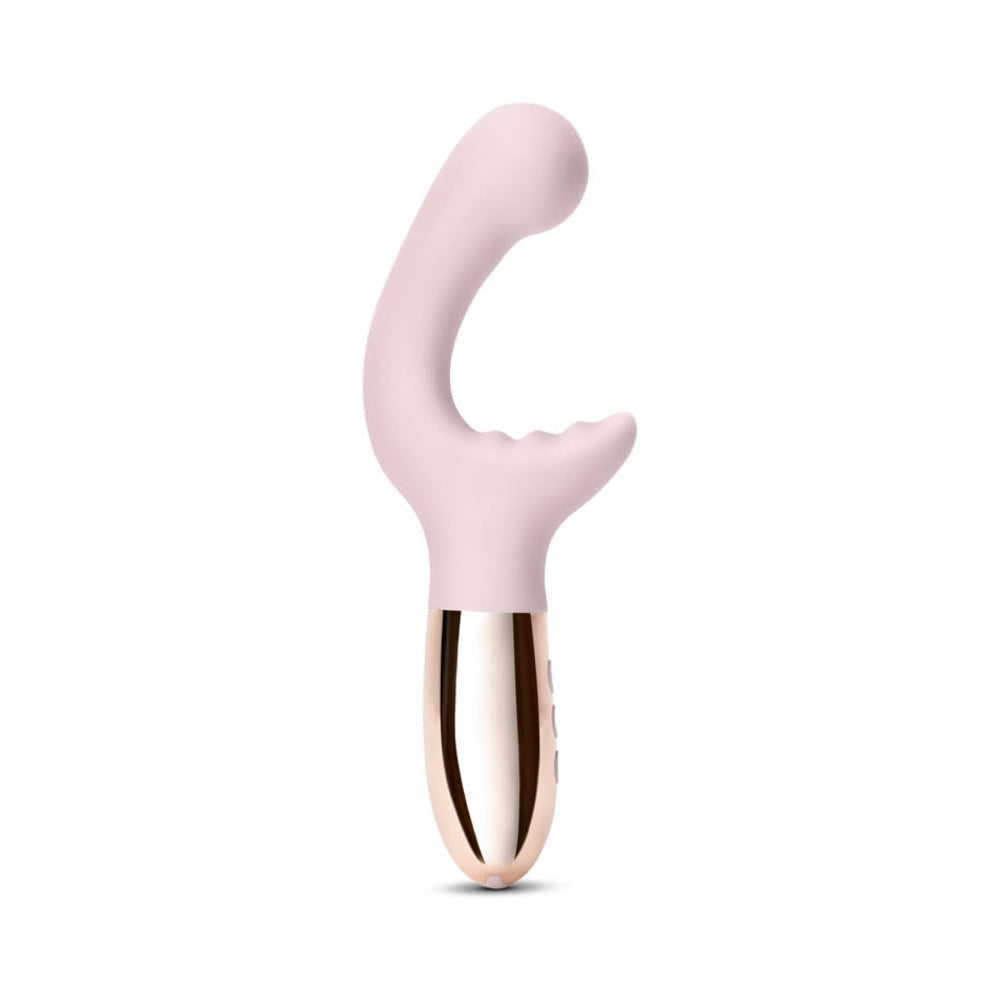 Le Wand XO Rechargeable Wave Silicone Dual Stimulation Vibrator Rose Gold - Fantasies Boutique