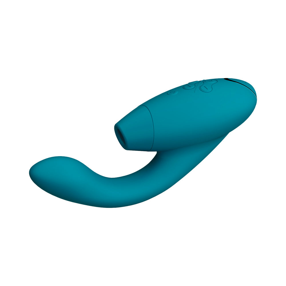 Womanizer Duo 2 Rechargeable Dual Stimulation Pleasure Air and G-Spot Vibrator Petrol - Fantasies Boutique