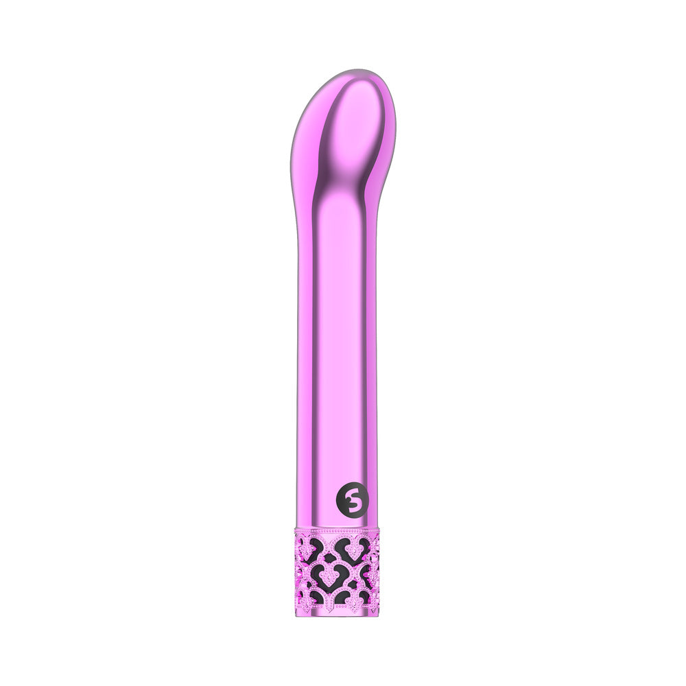 Shots Royal Gems Jewel Rechargeable Curved ABS Bullet Vibrator Pink - Fantasies Boutique