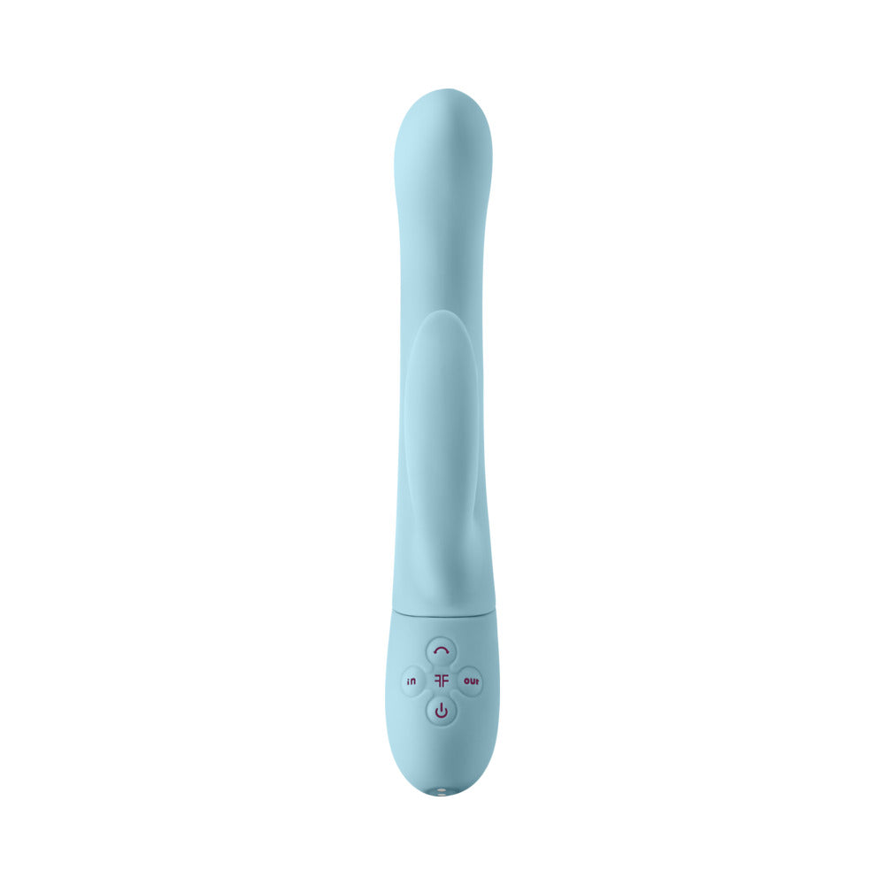 FemmeFunn Balai Rechargeable Silicone Swaying Motion Dual Stimulation Vibrator Light Blue - Fantasies Boutique
