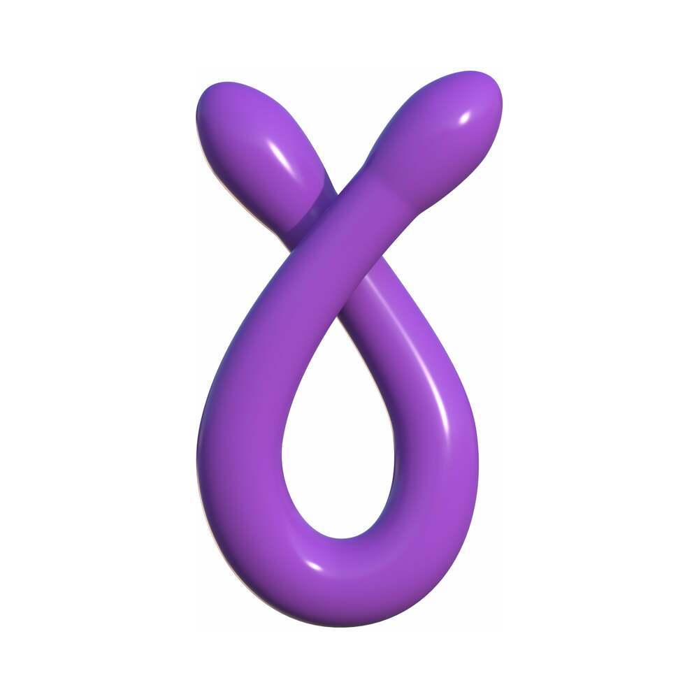 Pipedream Classix Double Whammy 17.25 in. Flexible Dual-Ended Dildo Purple - Fantasies Boutique