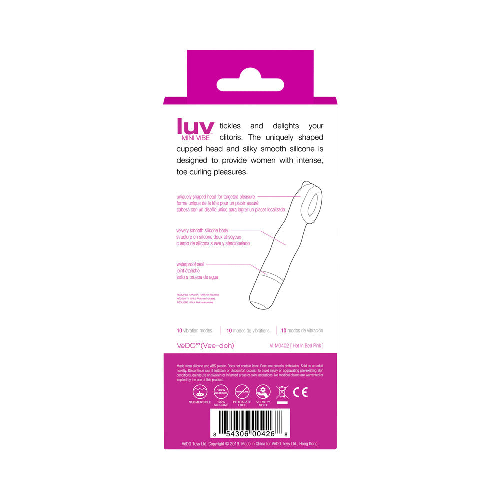 VeDO Luv Mini Vibe Hot In Bed Pink - Fantasies Boutique