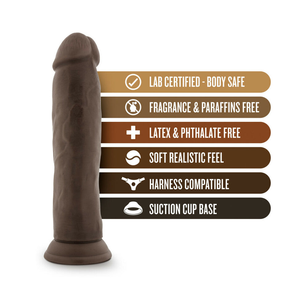 Dr. Skin Realistic 9.5 in. Dildo Brown - Fantasies Boutique