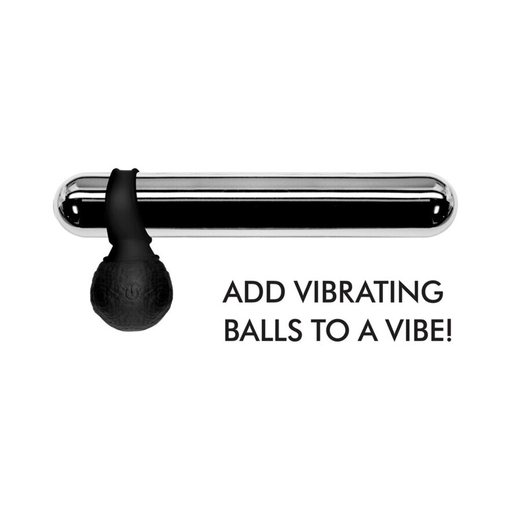 Jock 28X Vibrating Silicone Balls with Remote Control XL Black - Fantasies Boutique