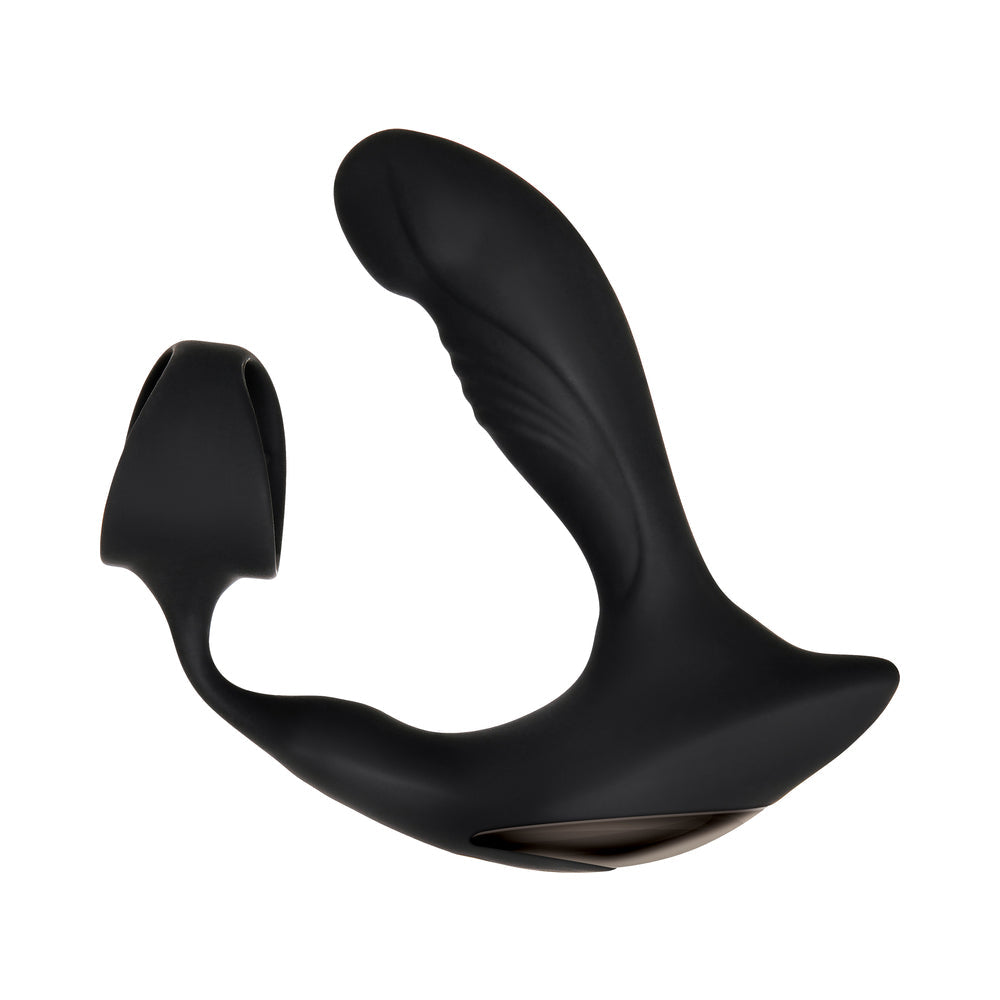 Zero Tolerance Strapped & Tapped Heating, Vibrating Prostate Massager, C-Ring Black
